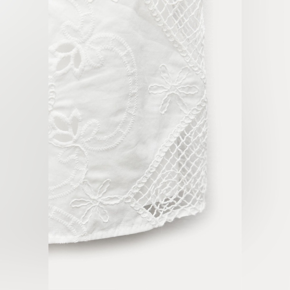 Sara white lace long sleeve maxi dress with waist belt boho summer vacation - Picture 14 of 16